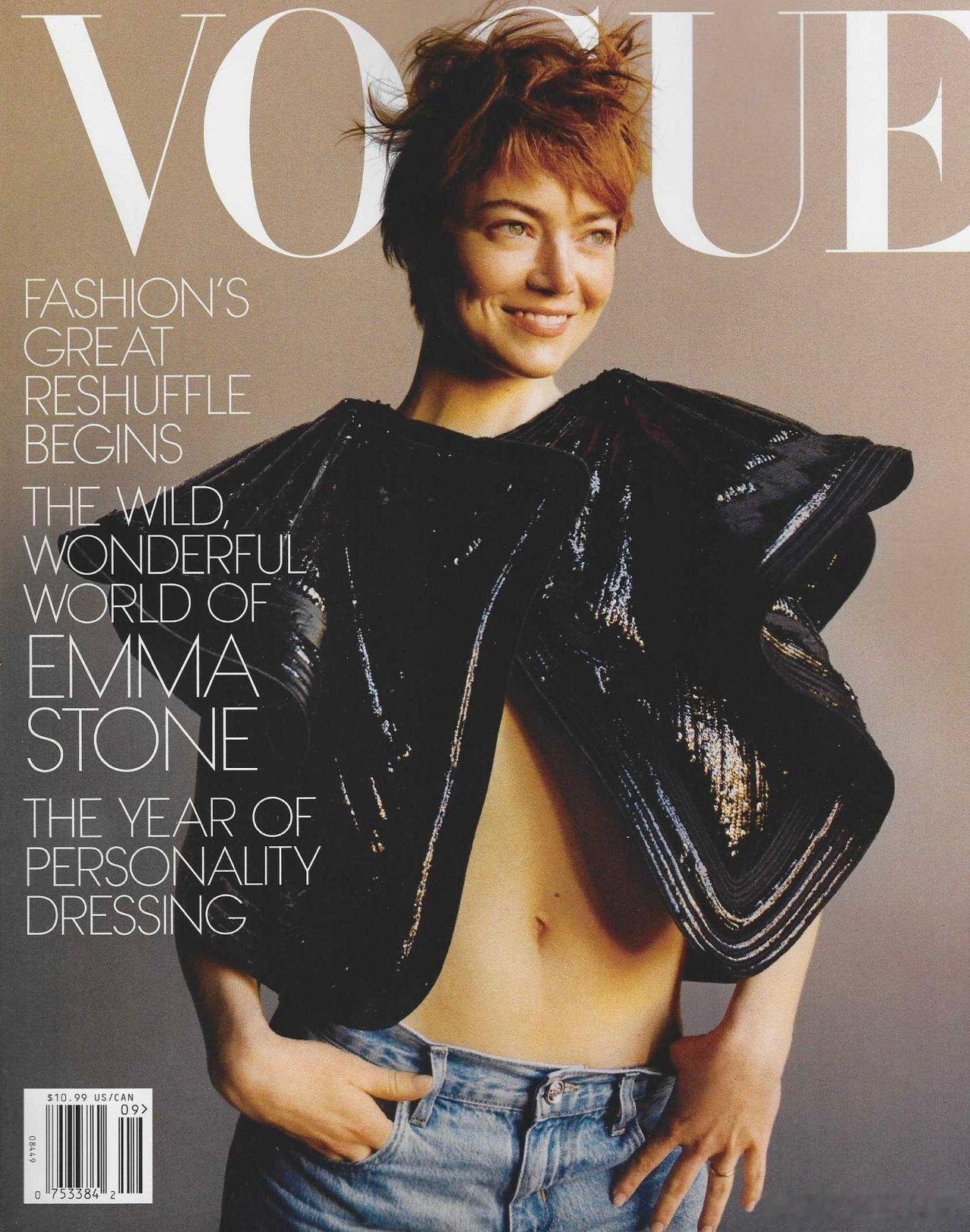 石头的金九封来了！emmastone艾玛斯通登上《vogue》杂志美国版202