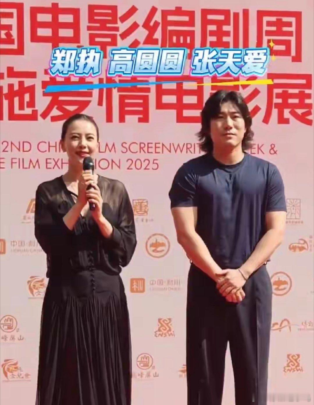 高圆圆七夕节亮相湖北恩施女儿会红毯，穿黑色开叉裙尽显女神风采​​​