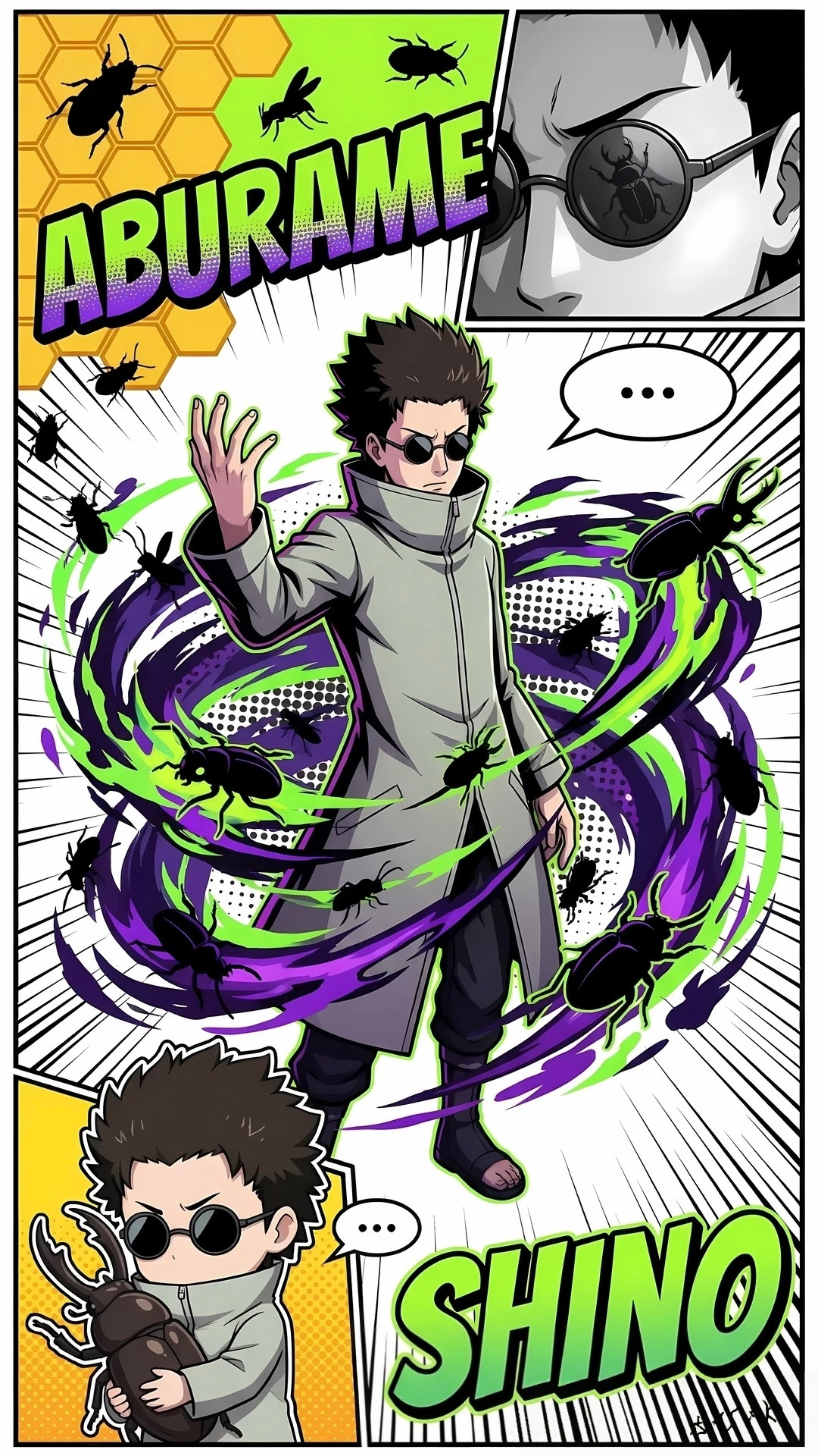 动漫新年迎喜番次元新星计划﻿火影忍者木叶村十二小强新生代忍者壁纸，第二弹