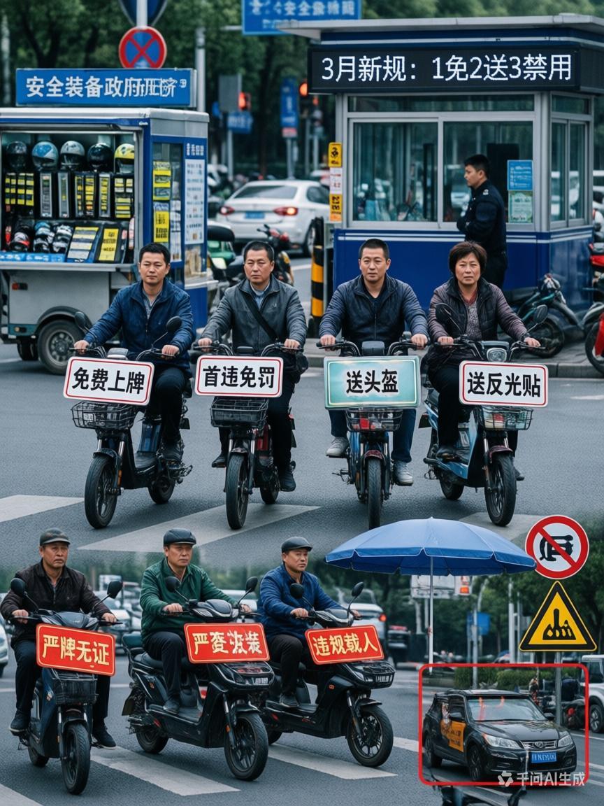 【骑电动车的兄弟姐妹看过来！3月新规落地，省心又保命】咱骑小电驴的，以后出门