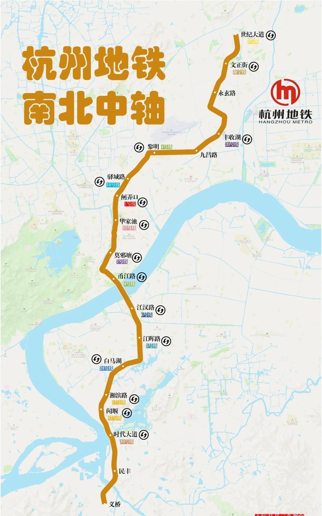 杭州地铁南北中轴线：换乘比例极高♻️♻️杭州地铁18号线，作为杭州轨道交通第四