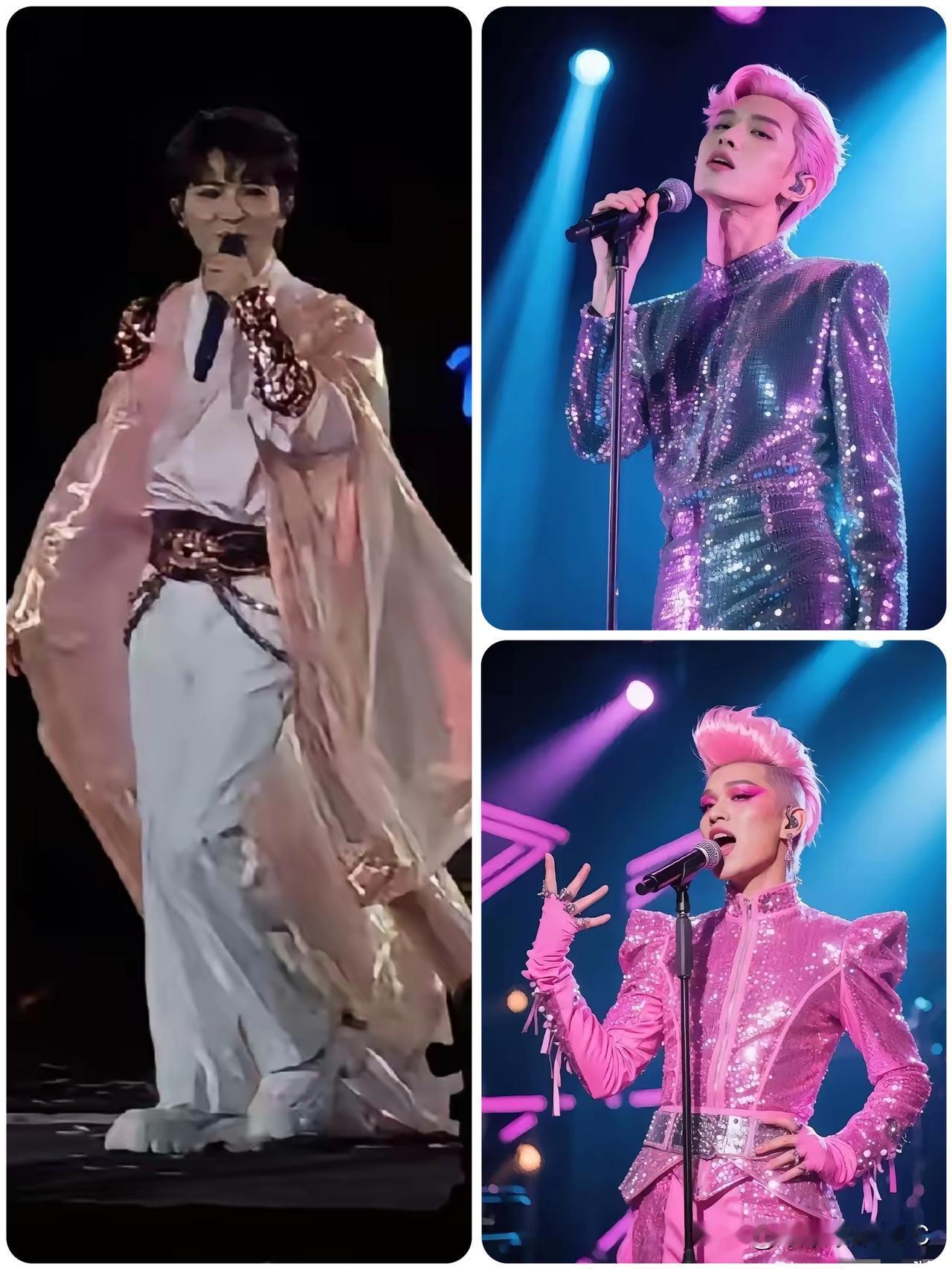 打开央视元旦晚会本来图个乐呵，结果台上某些男演员的造型直接给我整不会了，描眉画眼