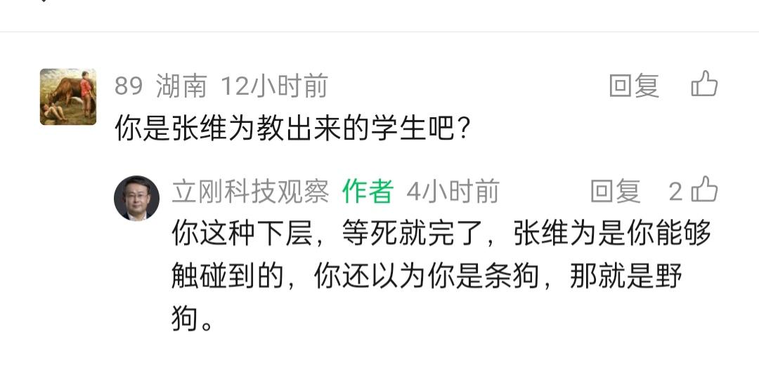 “你是张维为教出来的学生吧？”这是一位网友对某大V的留言。起因是这位大V发了一