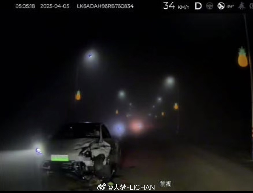 这个应该就是现场图了，右下角是是电动车，撞了没起火，起火原因是电动车锂电池挤压和