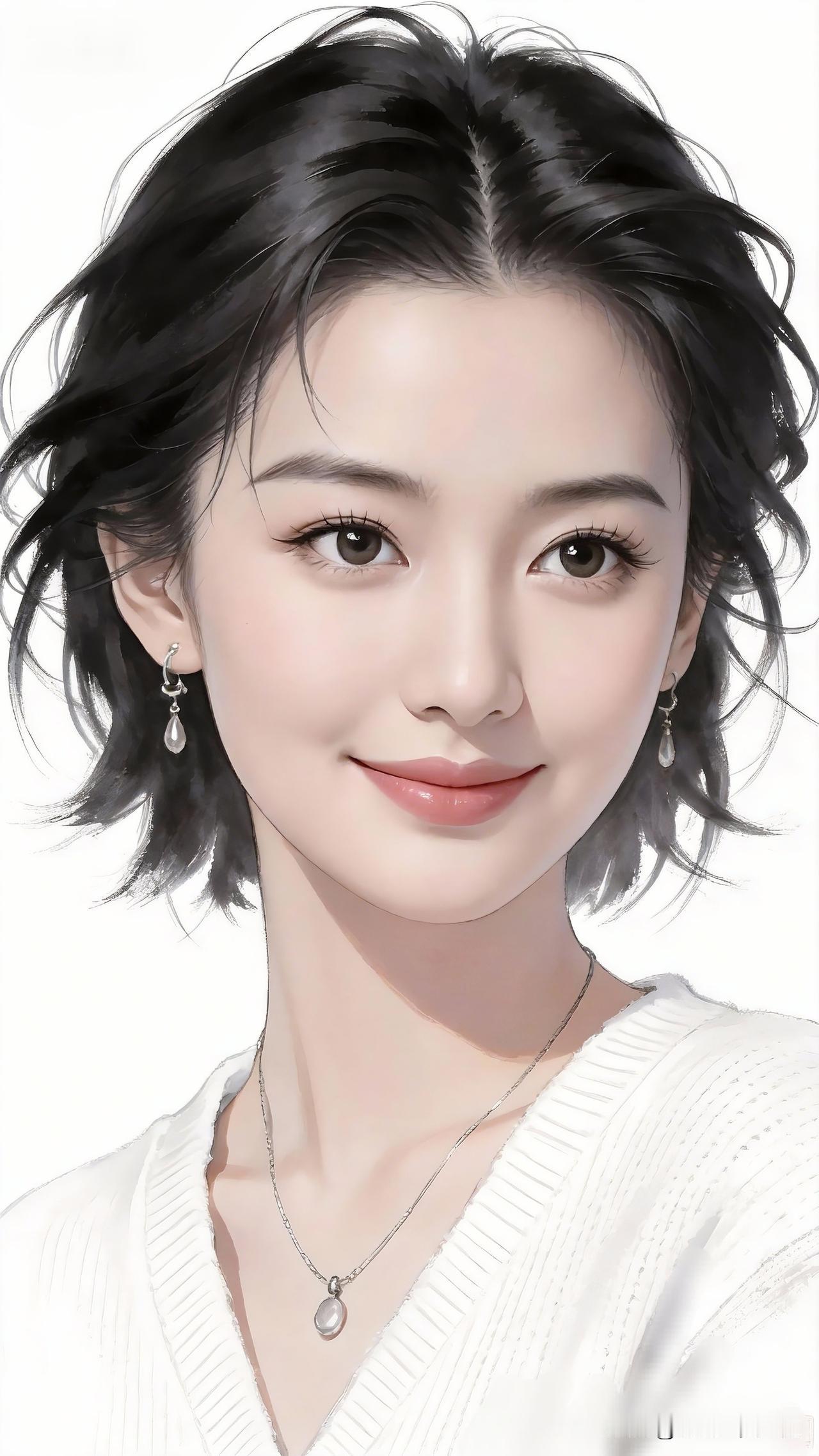 温柔甜美的微笑，黑发与白衣的完美搭配，宛如冬日里的暖阳。美少女美景分享