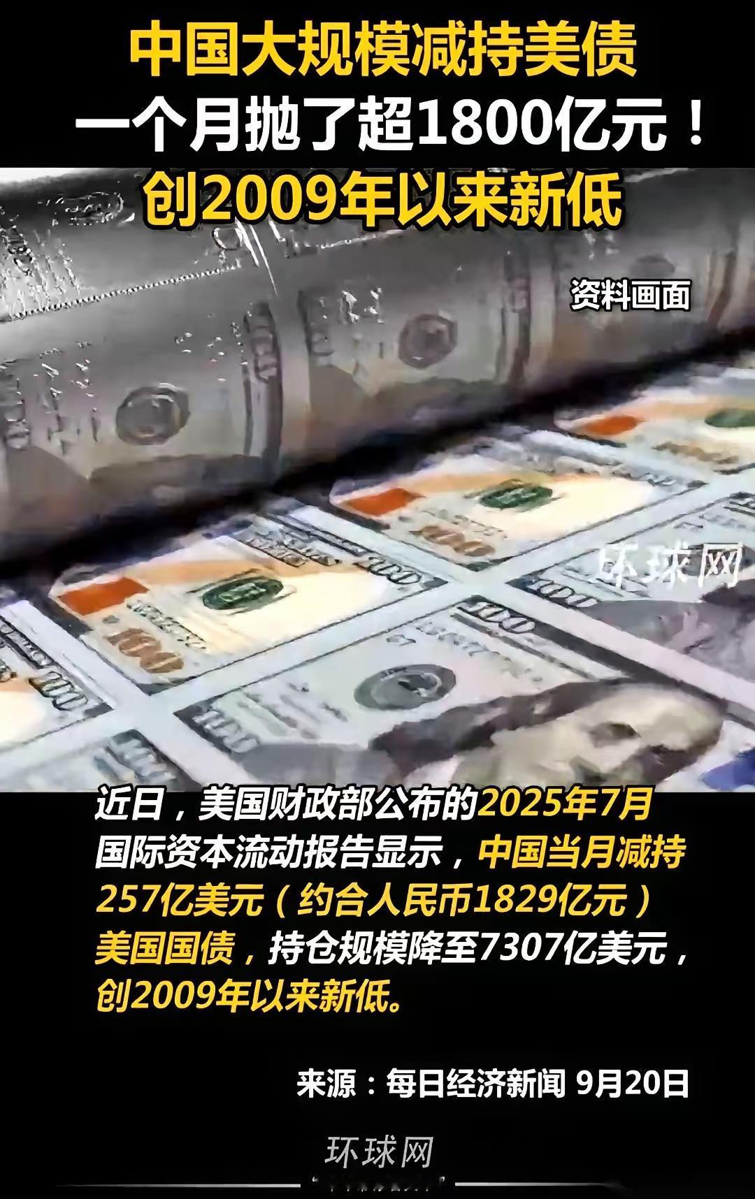 悄悄抛了3800亿美债，老美急了？这波操作藏着大逻辑三个月悄没声卖了3800亿