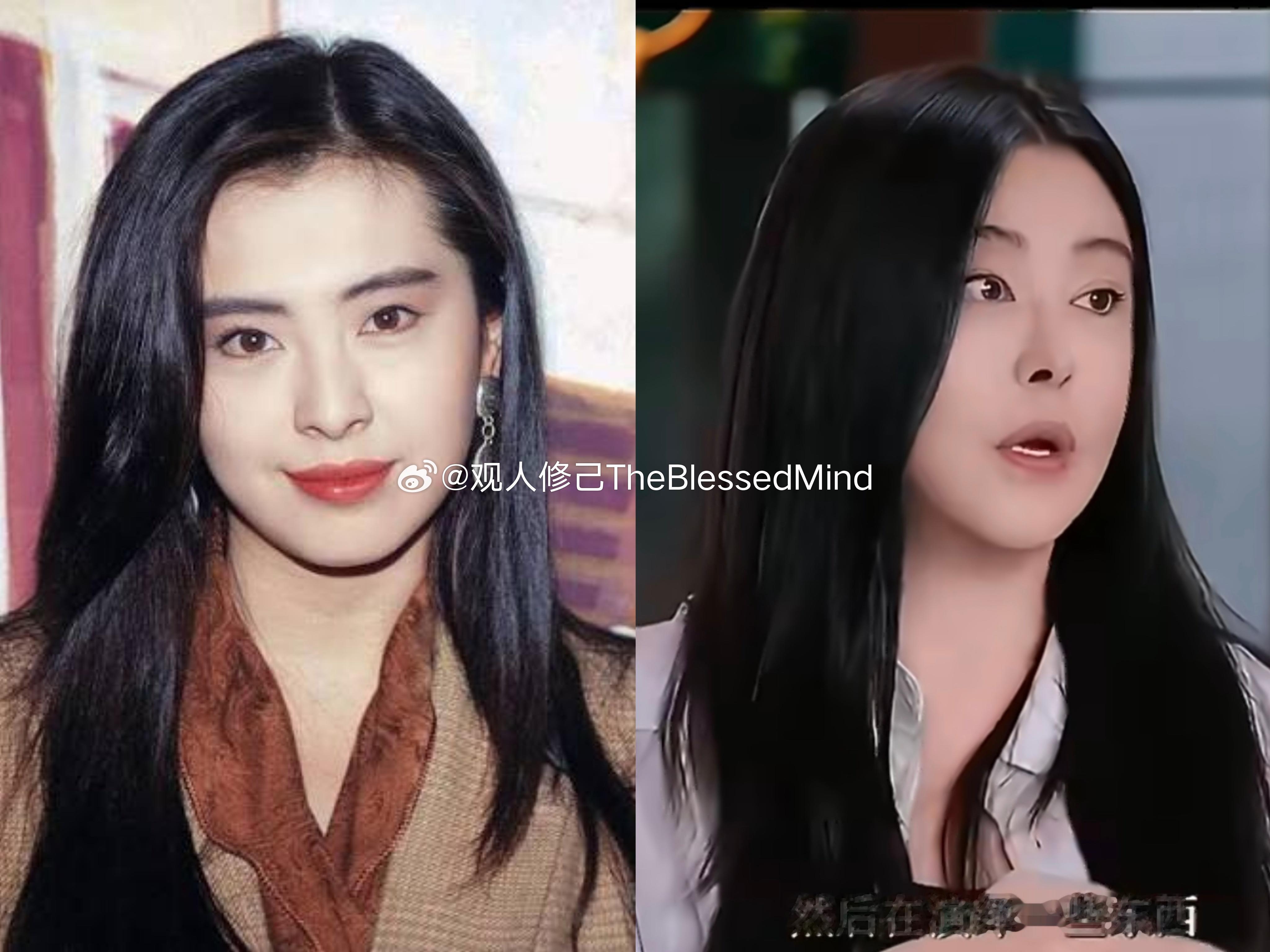 其实王祖贤本来就不是传统意义上的漂亮，而是有一种英气加上妩媚形成的神妙对比，而且个子高挑所以非常亮眼