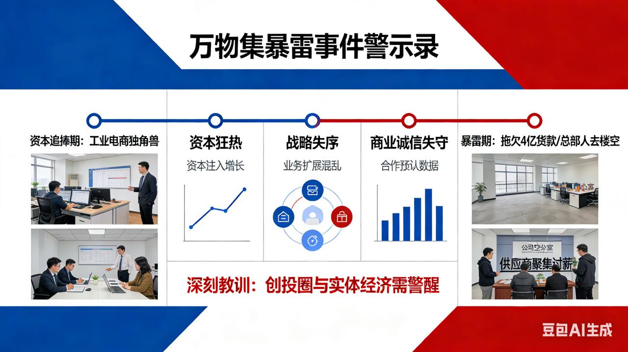 对万物集暴雷事件评万物集从资本追捧的工业电商独角兽，到拖欠数千供应商4亿货