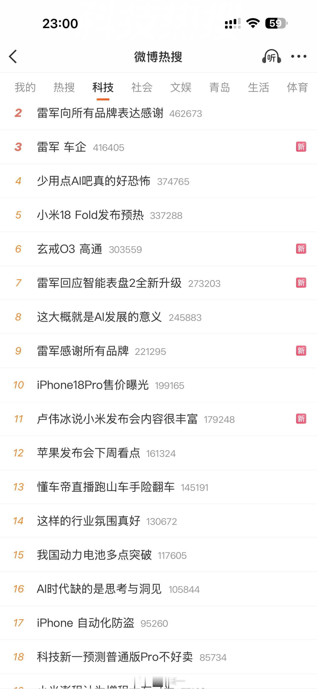 小米这热度无敌了，大家数数这里面有几个小米的热搜[捂脸哭]​​​