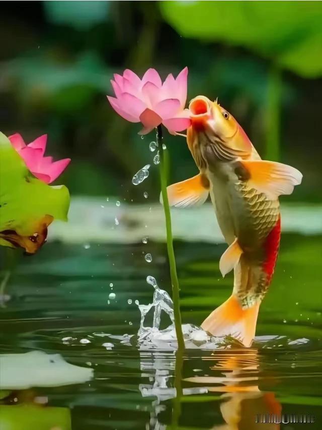 上联：细雨牛耕青岸草下联：微风鱼跃吻莲花