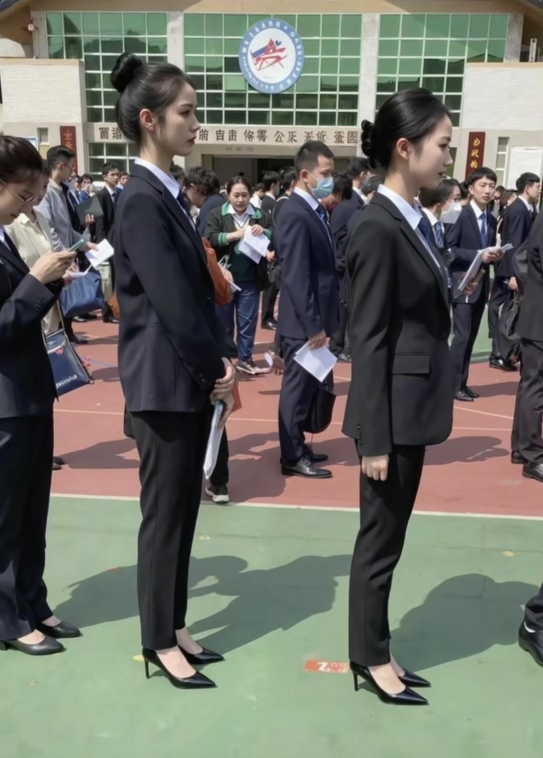 第一次见考公的面试现场，居然有这么多的青年才俊，俗话说真的考过去就等于“上岸”，