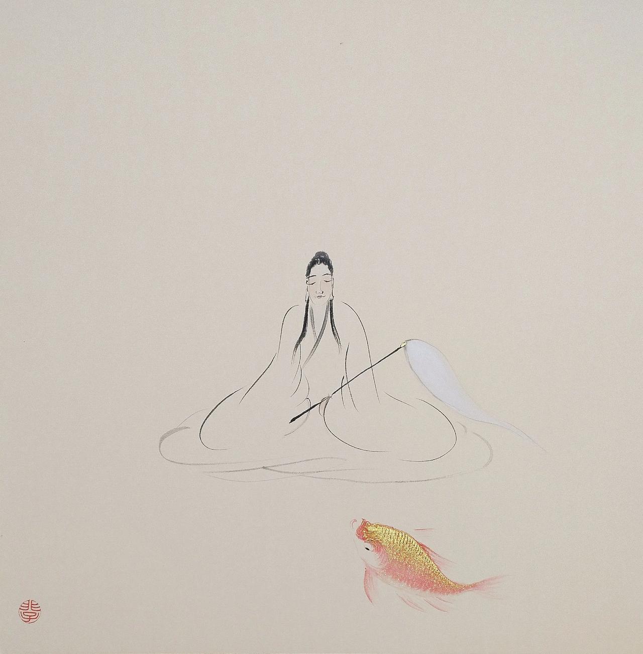观自在晒晒你的国画作品每日分享国画@非子画鱼@国画雅集@极目新闻@随风