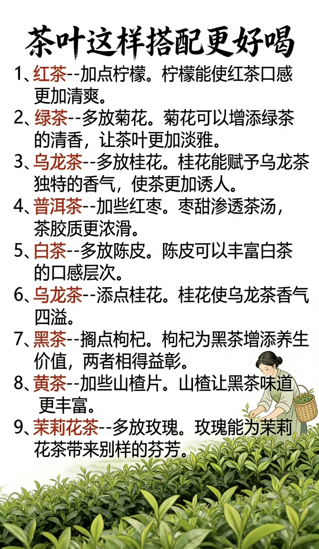 喜欢喝茶记得收藏，茶叶这样搭配更好喝！