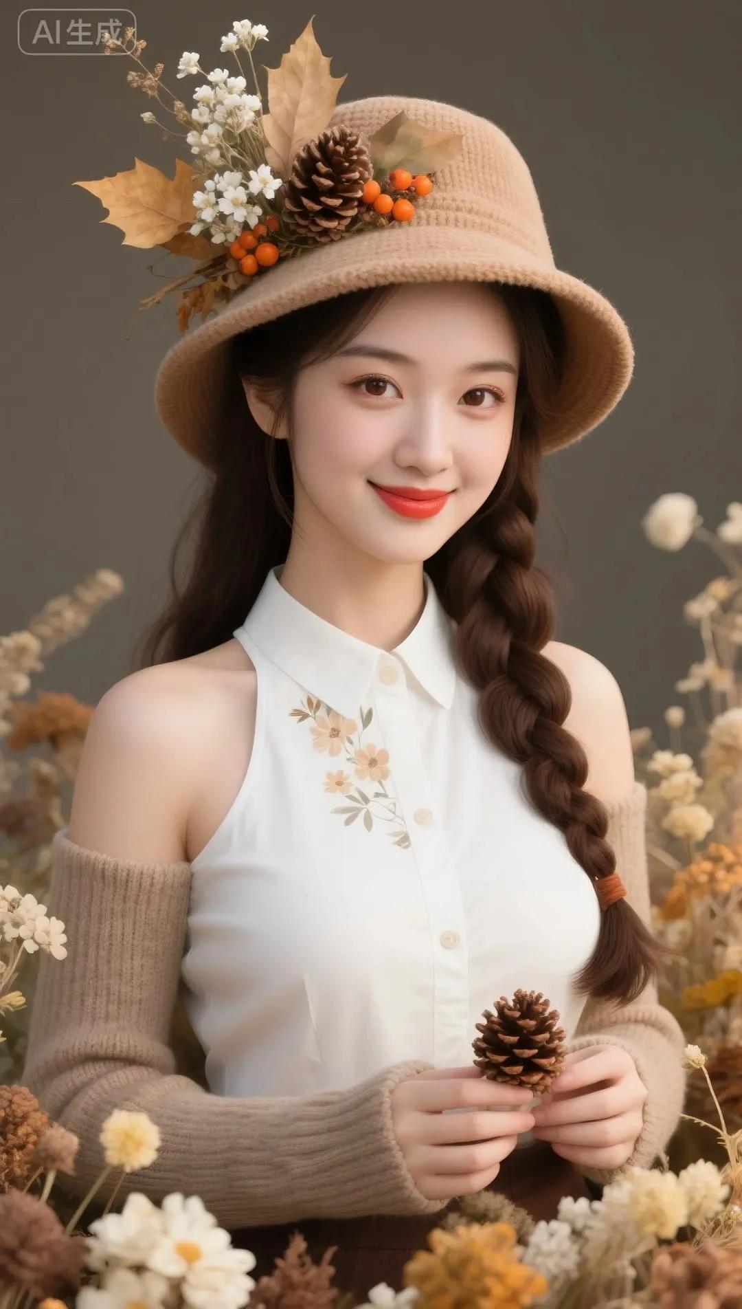 秋风起，花落时，美人笑语。