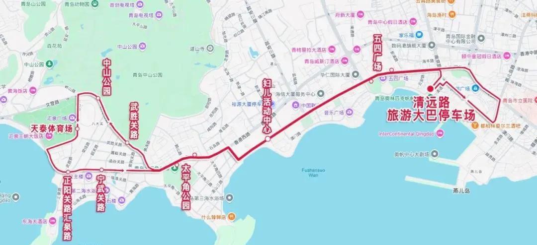 青岛城运控股计划近期开通旅游1号线和旅游2号线公交线路，分别由清远路旅游大巴停车