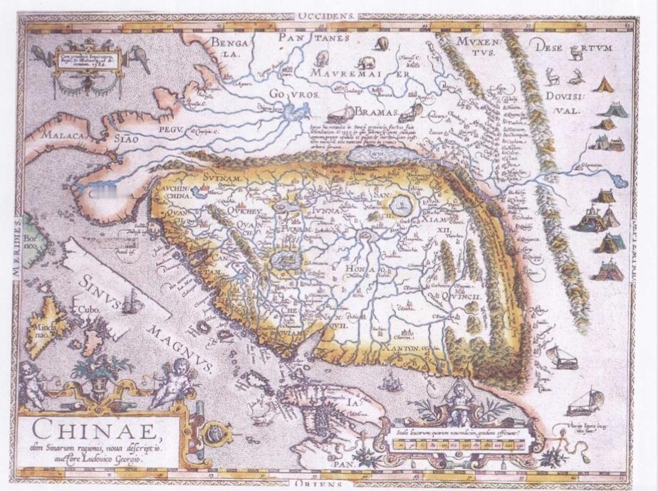 【看图说话】西方首幅单幅中国地图《中国新图》这幅拉丁文题为《CHINA
