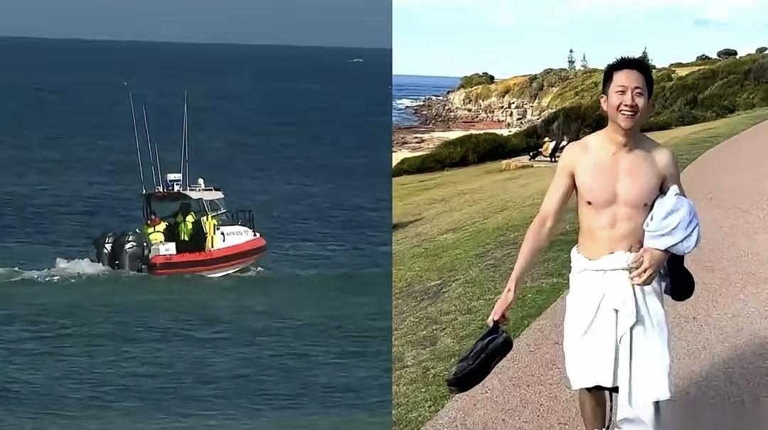 他叫顾文仁，32岁，在澳大利亚珀斯做工程。元旦那天，他和三个朋友去海边浮潜抓龙虾