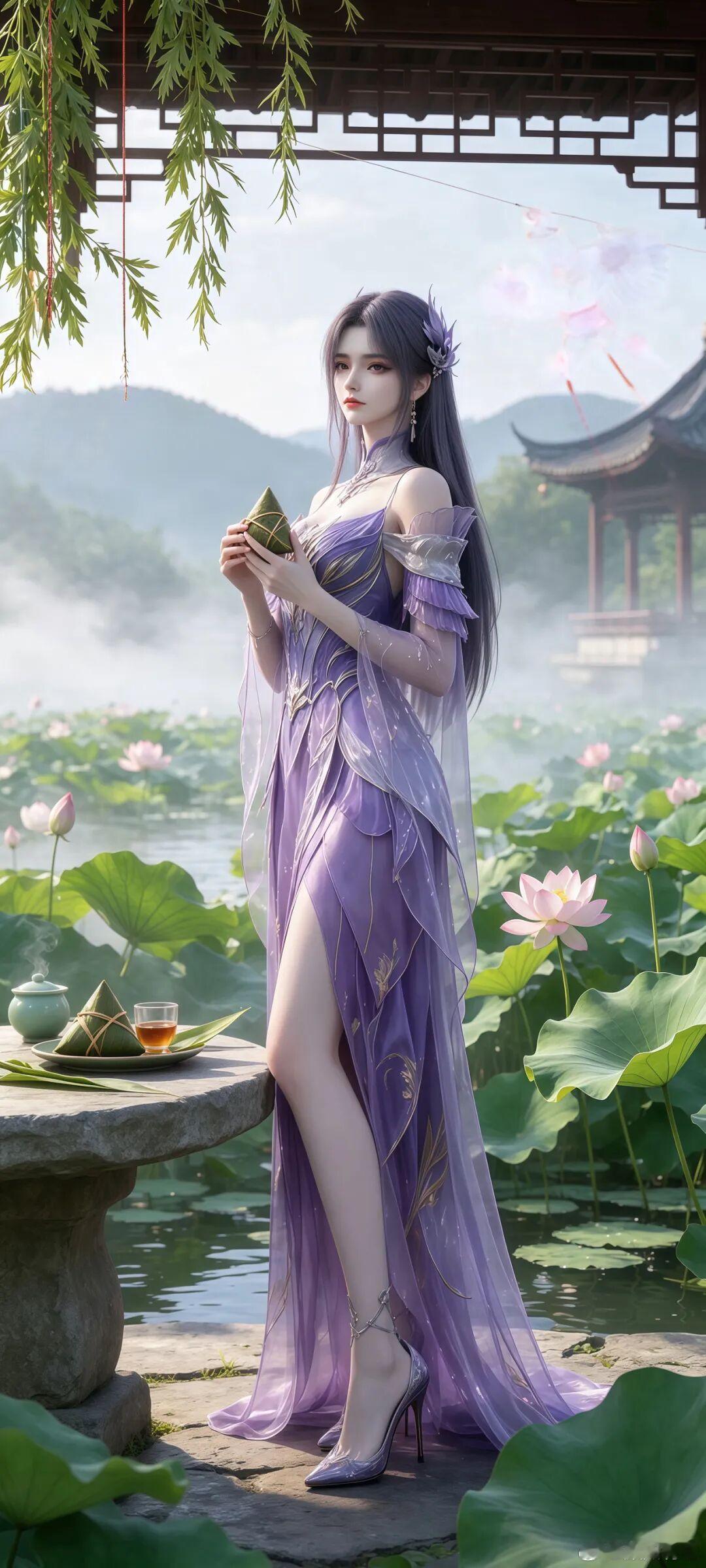 斗破苍穹-小医仙：端午风过青山涧，小医仙携百草愿君安康国漫动漫次元新星计划