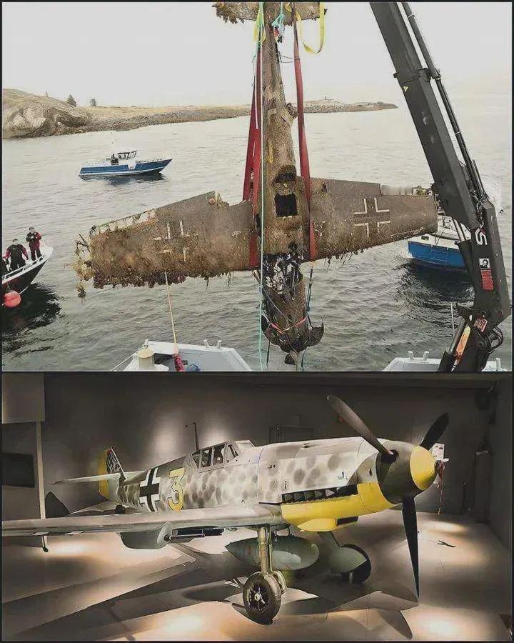 这架二战时期德国梅塞施密特Bf-109战斗机于1943年在挪威勒维克附近坠毁，现