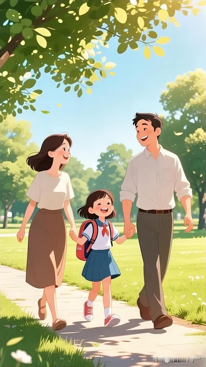 女儿与父母的相处前十几年，女儿是绕着父母转的小影子。这时的父母是无所不能的超