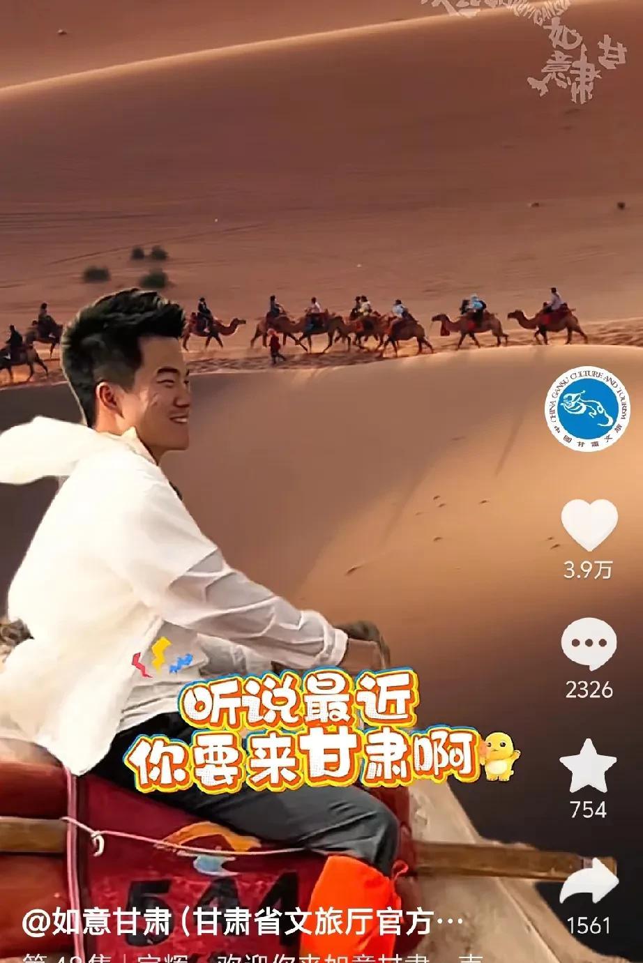 不愧是宇辉的“小心甘”呀！这热情超过任何一家文旅。甘肃行还没有开始。预热的