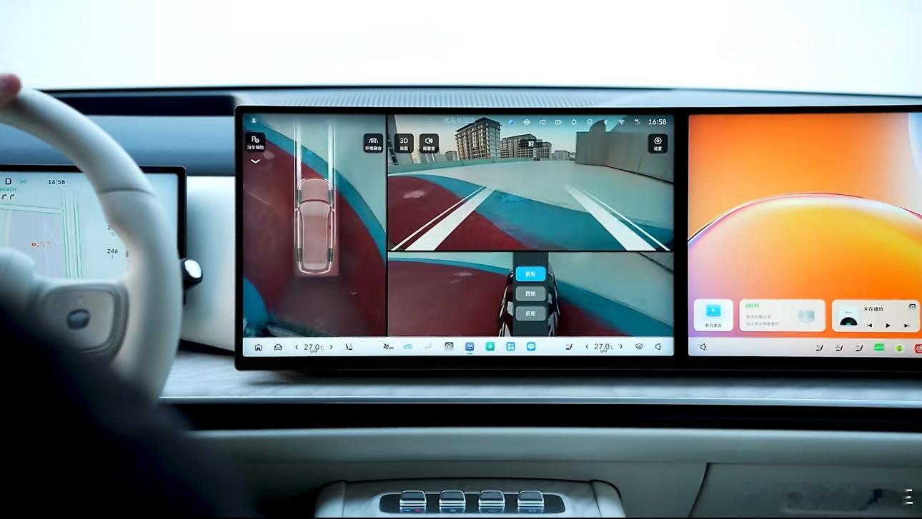 魏牌旗舰SUV新品的前排布局更清晰了，图一、图二是新车座舱设计布局谍照，设计