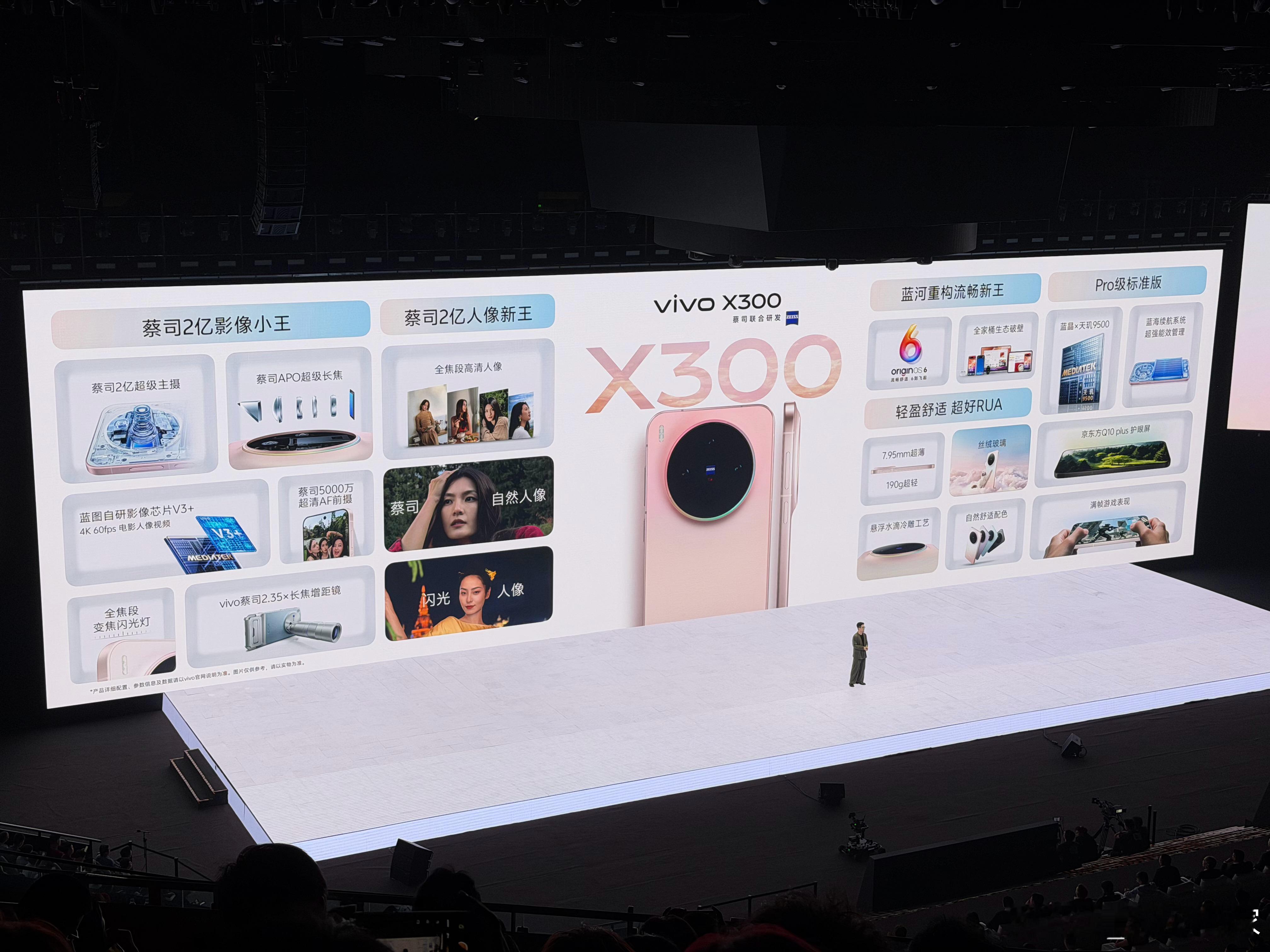 vivoX300系列发布会vivoX300这次在影响方面，搭载了蔡司两亿像素主