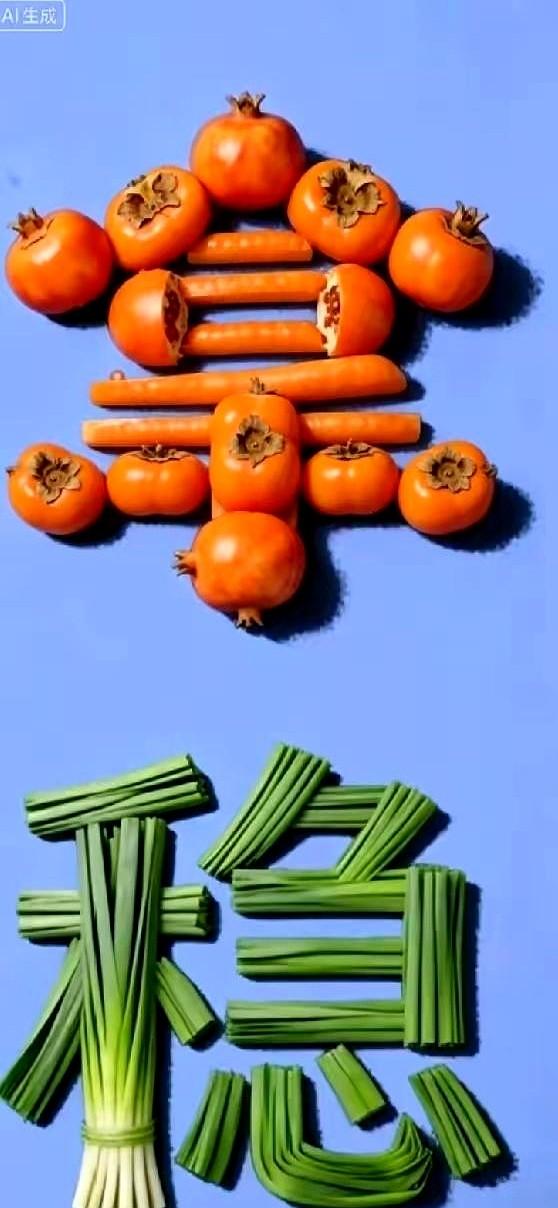 三年，没有猜出来的成语，竟然被你一眼就看出来了。我还在对着那堆柿子和韭菜发愣，