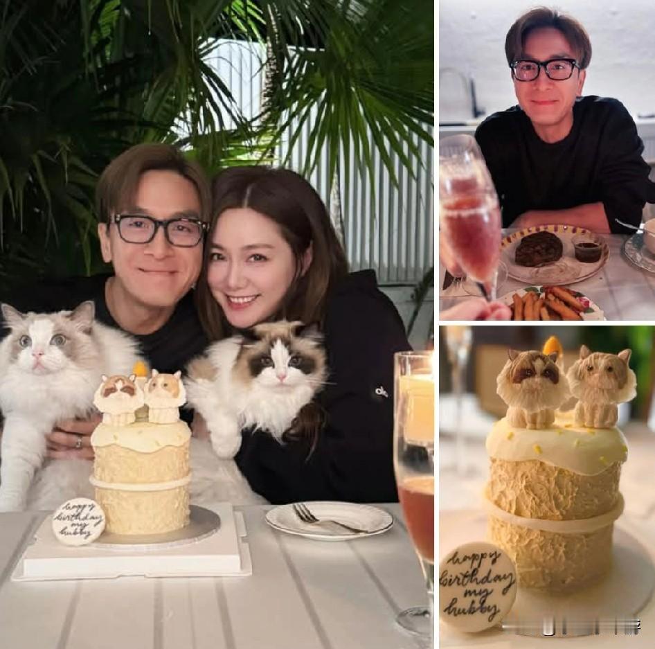 汤洛雯为马国明甜蜜庆祝52岁生日！昨日情人节前夕，也是马国明的52岁生日。