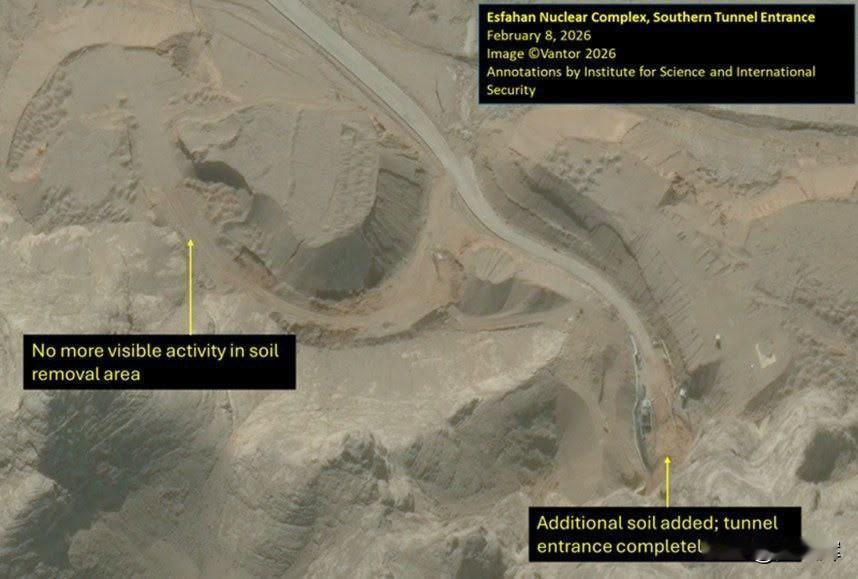 伊朗军方已将伊斯法罕地下核设施的入口完全封堵，以应对可能来自美国/以色列的打击。