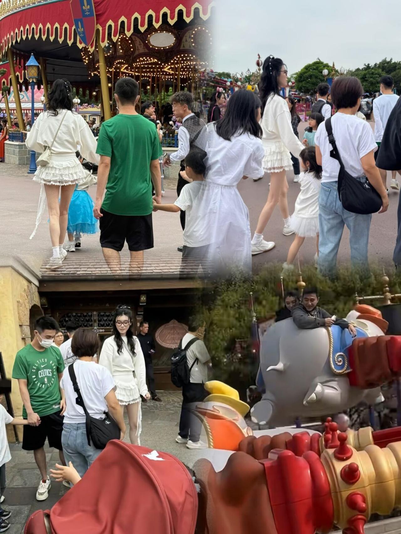 万圣节遇见奚梦瑶一家四口！十一月初，网友发文透露，在港迪遇见小明何猷君了，奚梦瑶