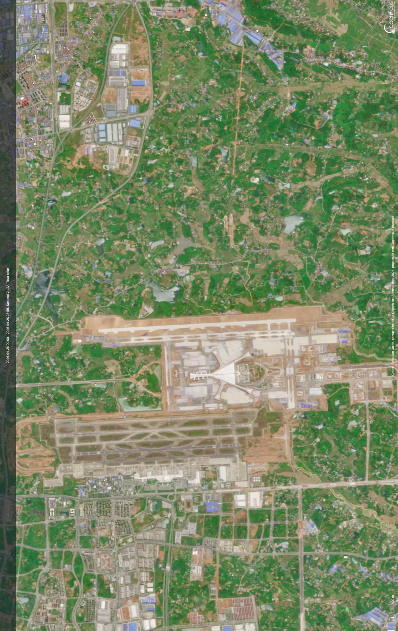 湖南长沙黄花机场最近卫星图（4）