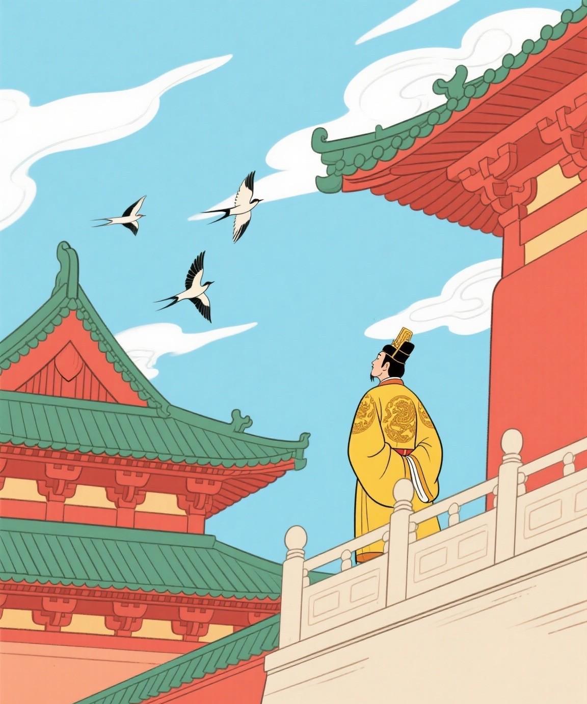 安史之乱中，唐军浴血奋战收复长安后，唐肃宗李亨让人把躲在蜀中的李隆基接回来，假惺