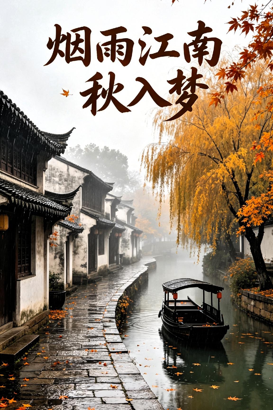 《烟雨江南秋入梦》谁能不沉醉秋日烟雨朦胧的江南？烟雨织山河，秋意染水乡