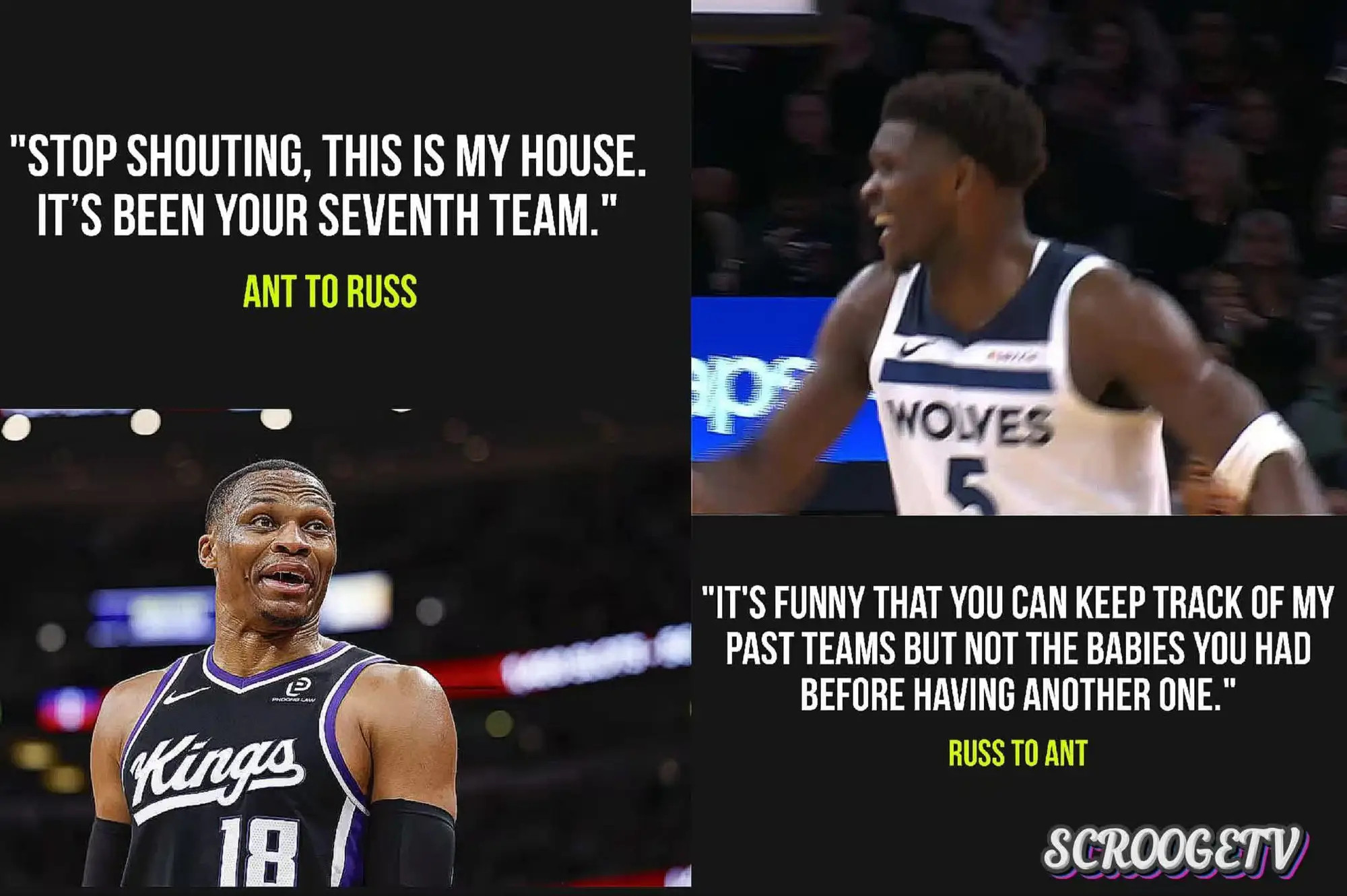 爱德华兹去惹威少干嘛？不知道威少的垃圾话是上过排行榜的吗？爱德华兹：“别嚷嚷了，