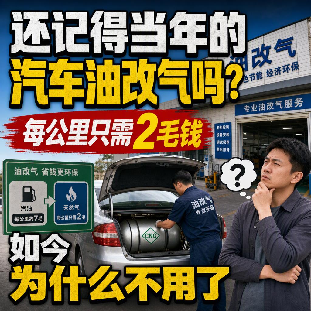 当年出租车后备箱塞一个气罐就上路，每公里成本压到两毛钱，在八元油价的年代确实诱人