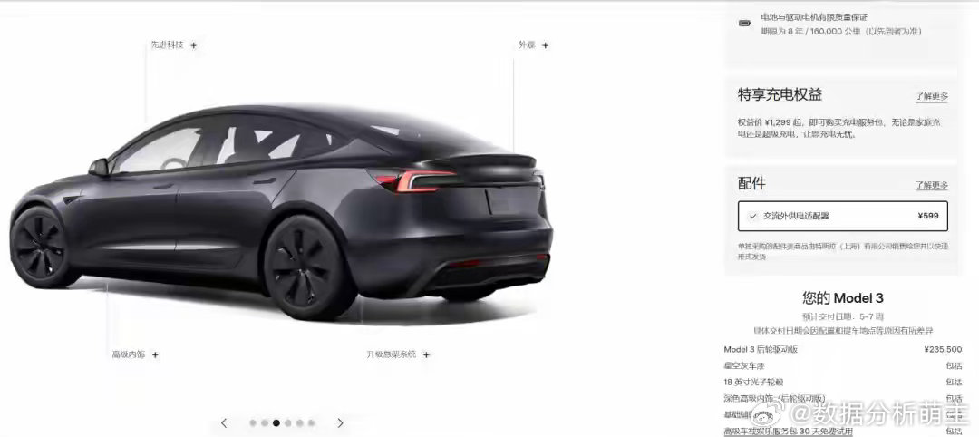特斯拉突然发布全新Model3，加量不加价！​​​