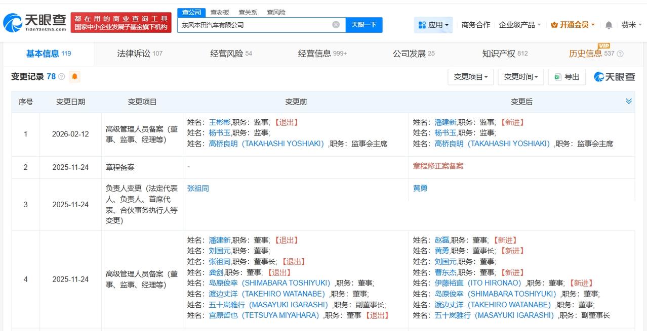 起底本田在华合资公司东风本田去年底完成换帅广汽本田去年底完成增资本田突发暴雷