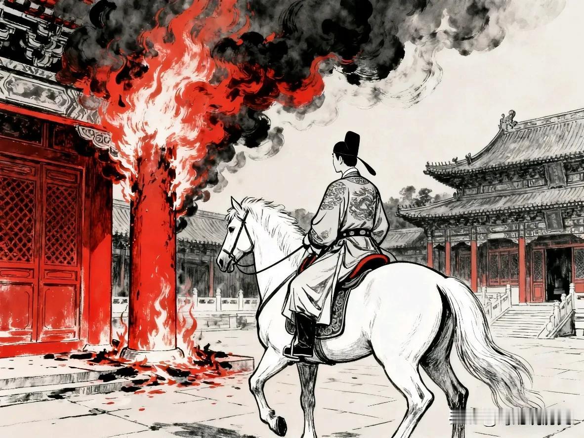 湘王朱柏被诬陷谋反，他点燃王府，骑着马冲入火海自焚而死。朱元璋儿子中，朱柏是最老