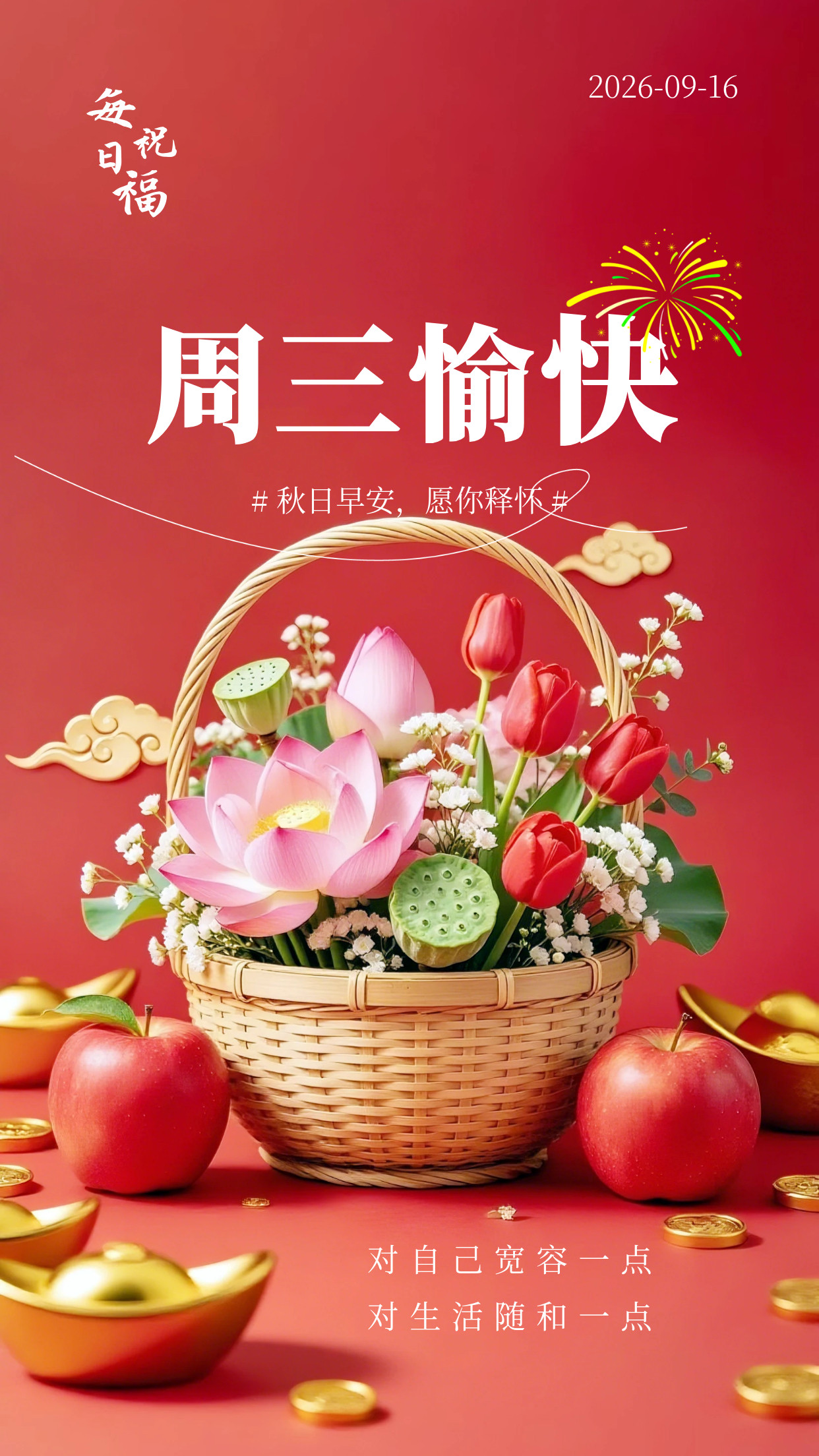 2026.9.16周三早安祝福图片海报壁纸拿图吱一声噢～