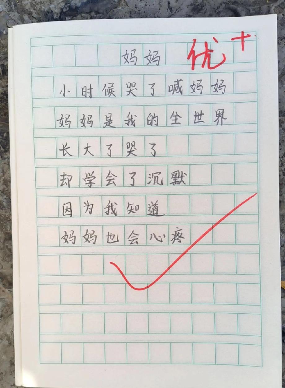  破防了！小学生写的《妈妈》短文，看完我哭了，你被戳中了吗？