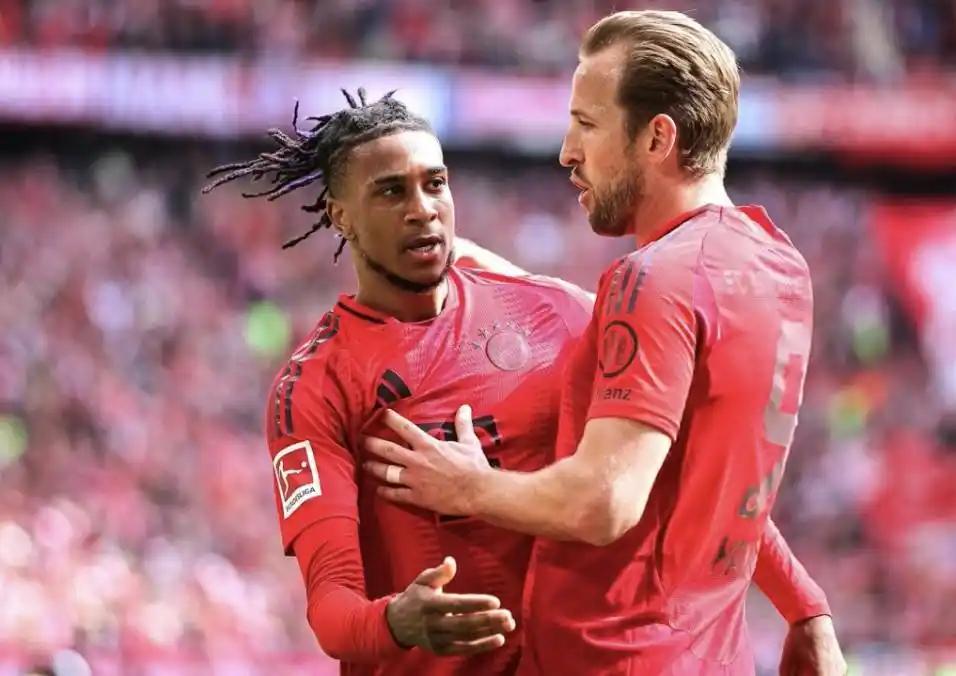 拜仁牛啊！没有上凯恩和奥利塞时，只让迪亚斯在前面是独支，被美因茨连进三球！0：