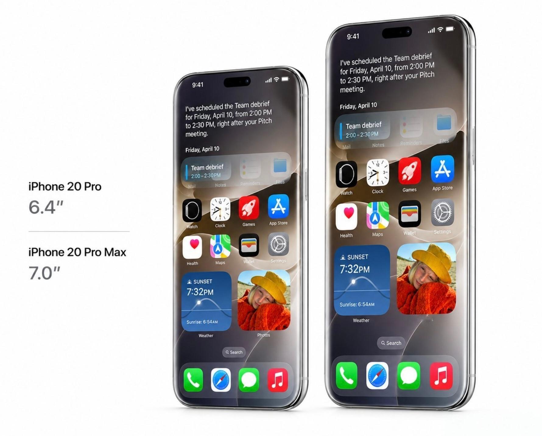 #iPhone20Pro配置曝光#提前预热？-20Pro屏幕约6.41英寸。-ProMax屏幕约6.