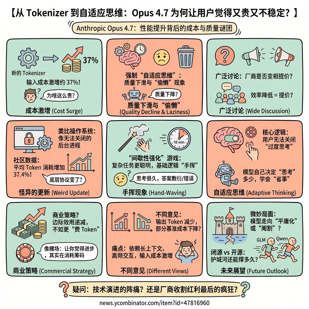 【从Tokenizer到自适应思维：Opus4.7为何让用户觉得又贵又不