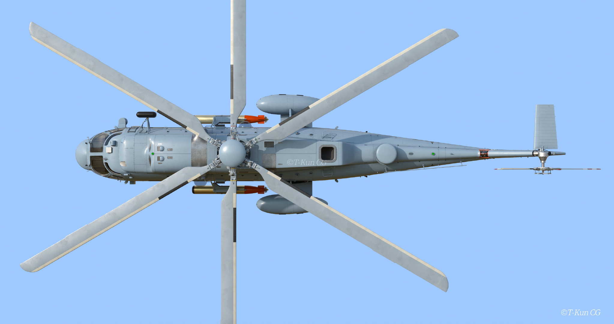 #中国海军#Z-18F反潜直升机​