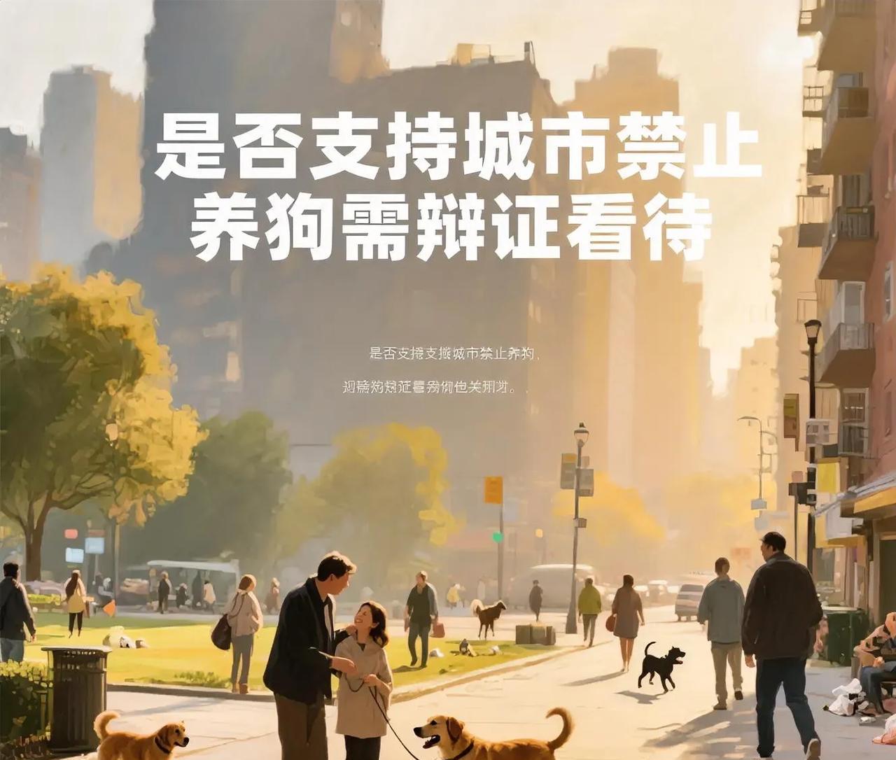 你是否支持城市禁止养狗？城市是否应该禁止养狗是一个值得深思的问题。养狗确实可能