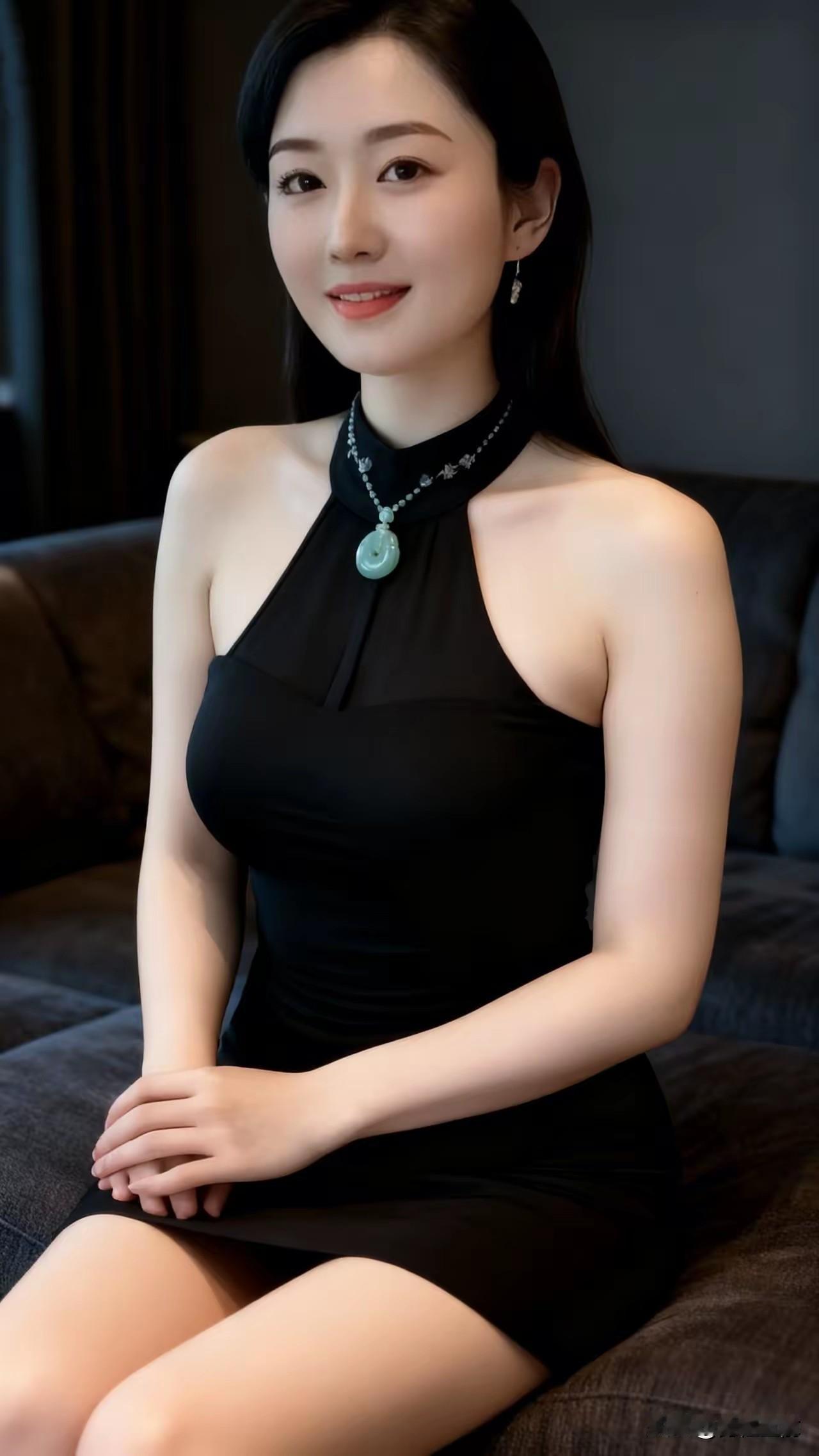 优雅黑裙，气质满分，谁是最美女神？💃✨