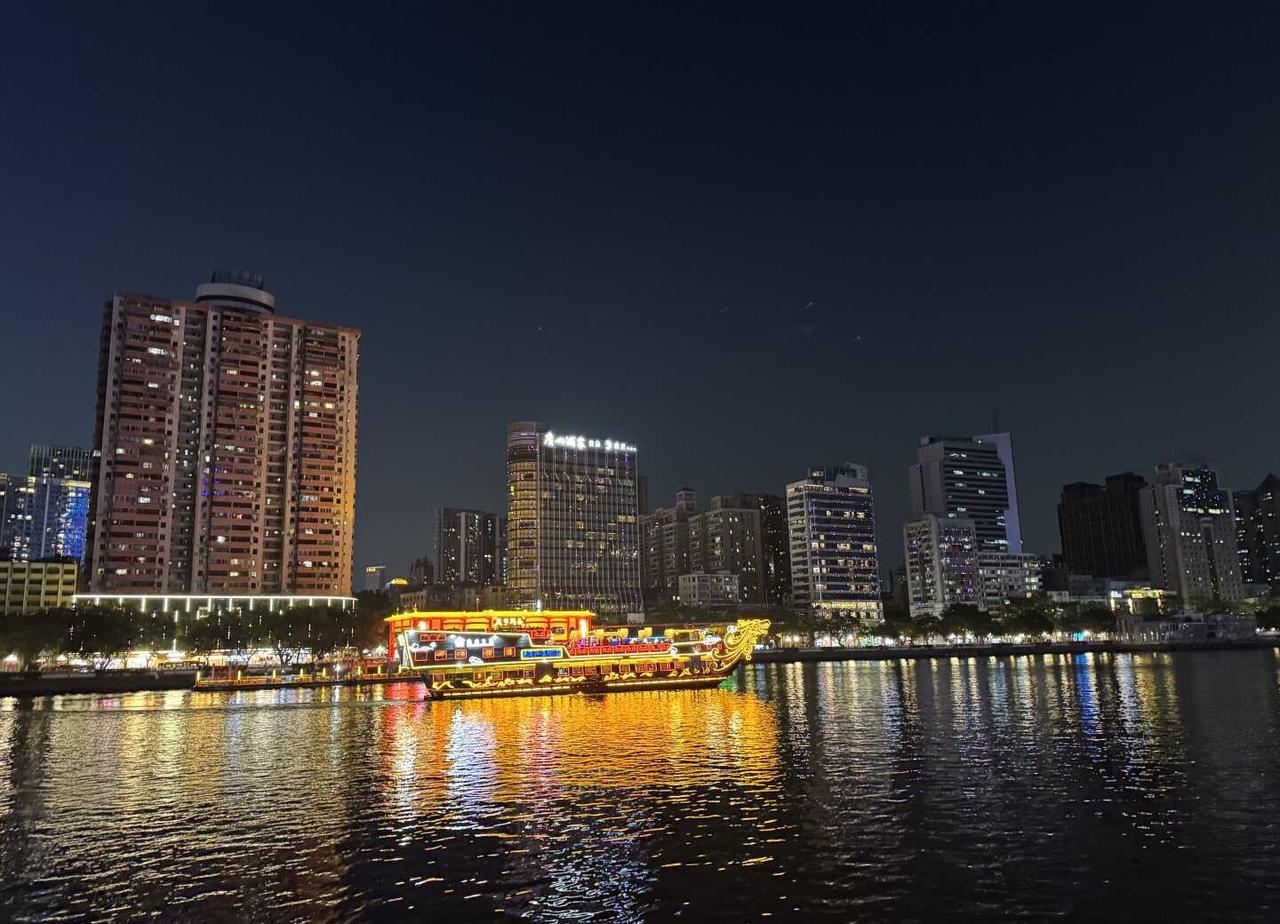 在广州珠江跑的好适合跑步跑步跑珠江广州夜景