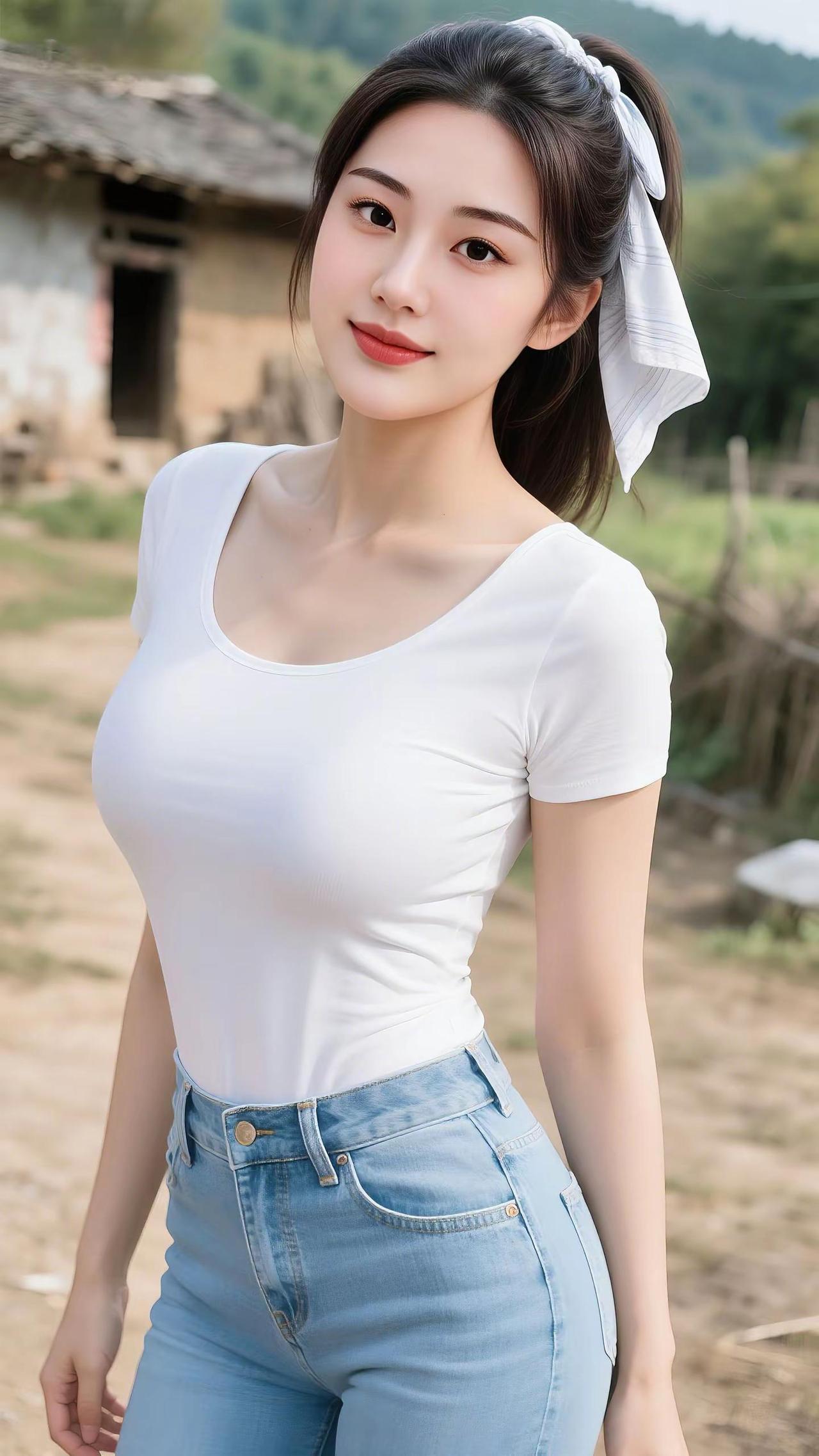  村头溜达一下，心情直接拉满好身材好气质