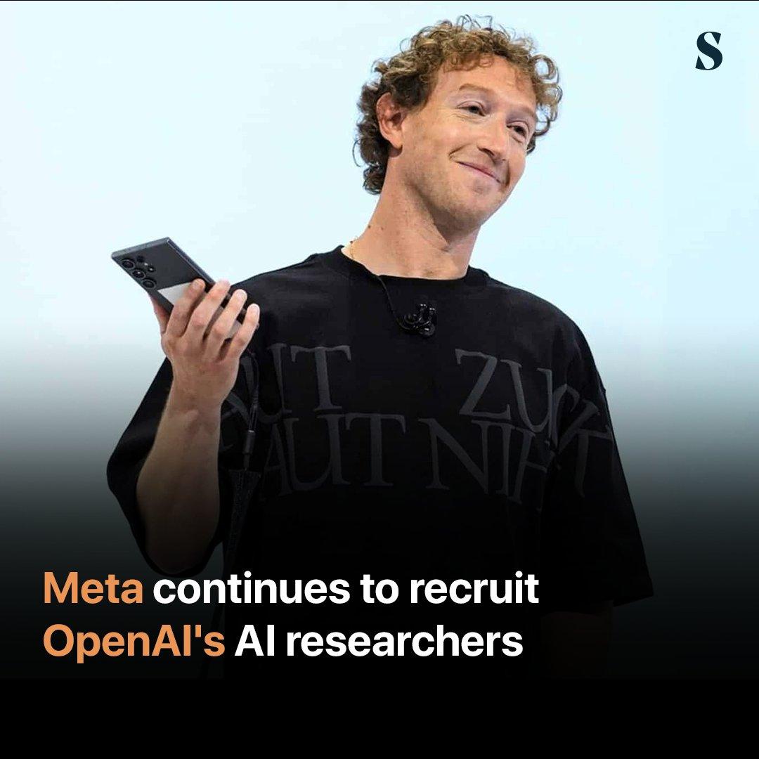 扎克伯格从对手OpenAI挖走了4名核心的AI研发人员，以及陆陆续续招入了超过5